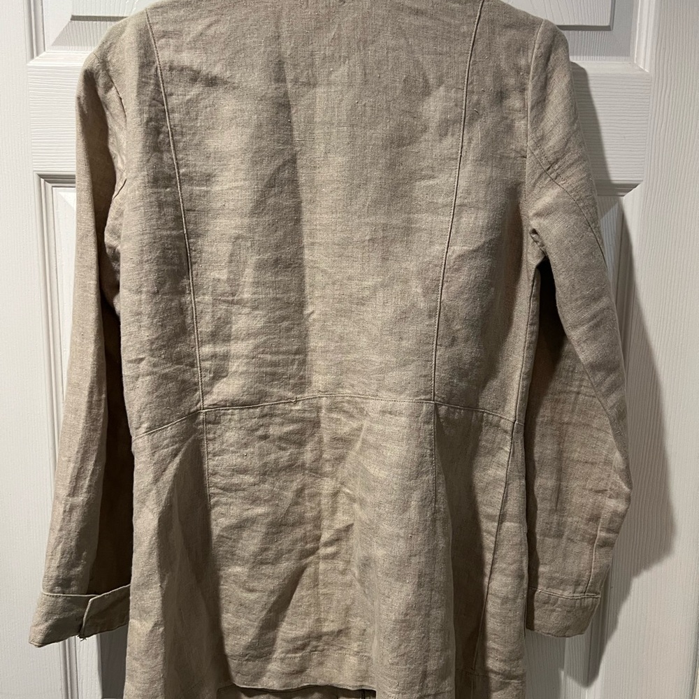 Linen Cargo Shirt Jacket - Picture 4 of 9